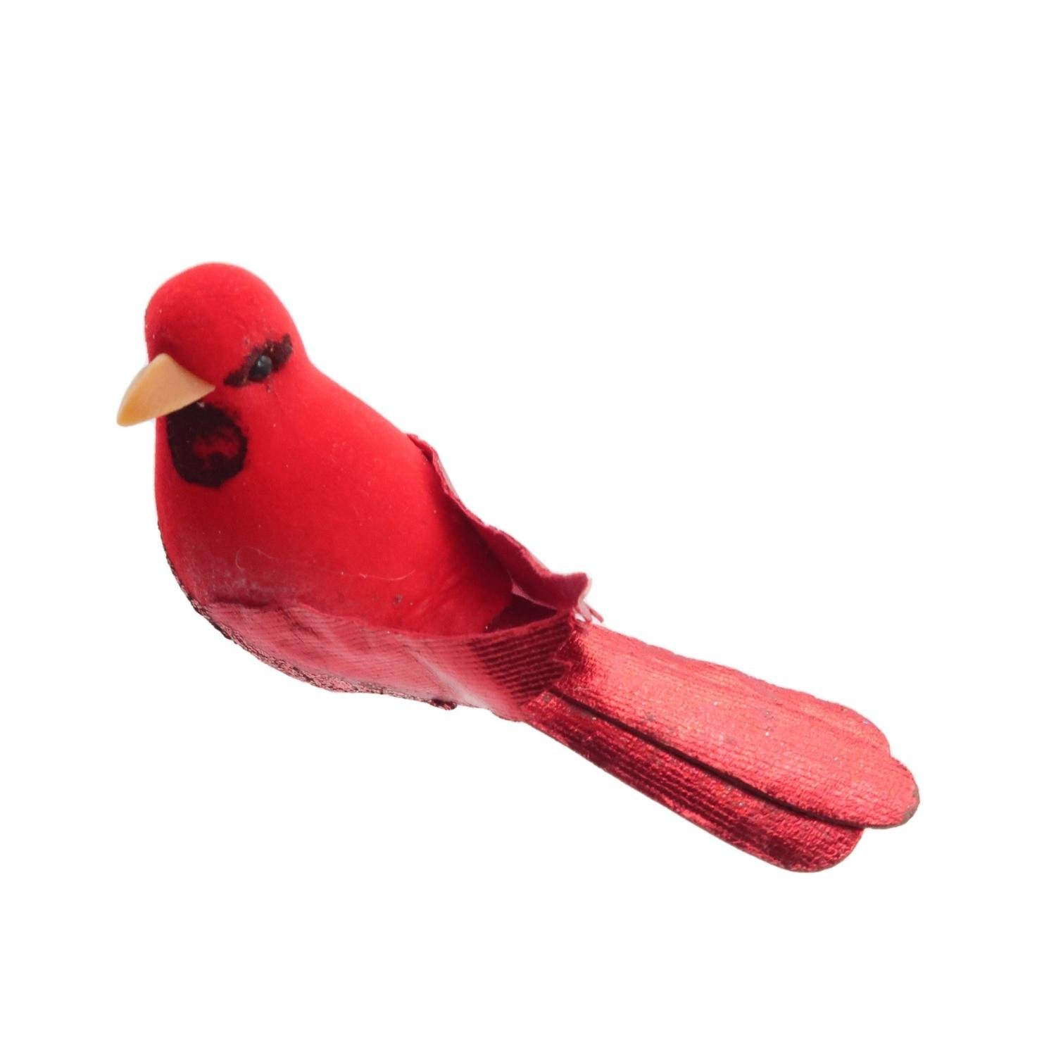 Small Red Bird Christmas Ornaments