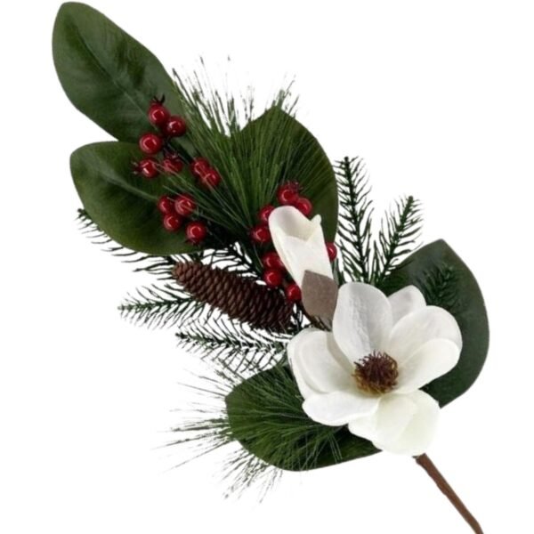 White Magnolia Picks for Christmas Tree