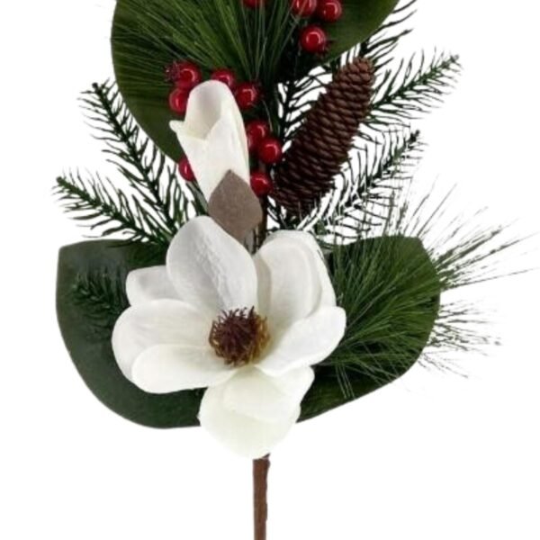 White Magnolia Picks for Christmas Tree