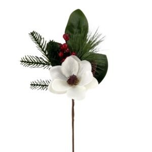 white magnolia christmas picks