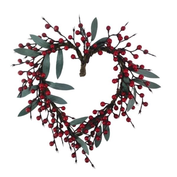 Christmas Berry heart wreath