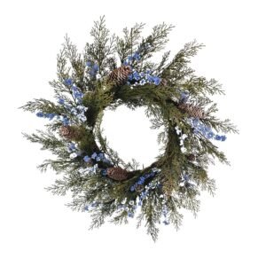 Christmas Wreath with Blue Berries