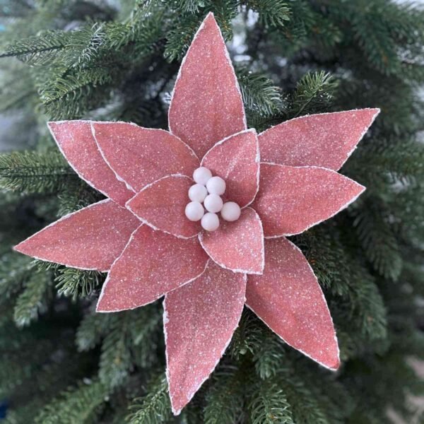 pink flowers christmas decorations