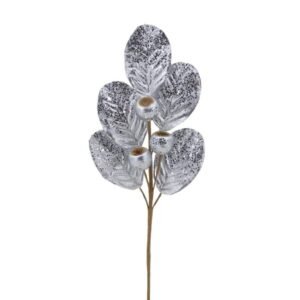 silver christmas tree flower picks