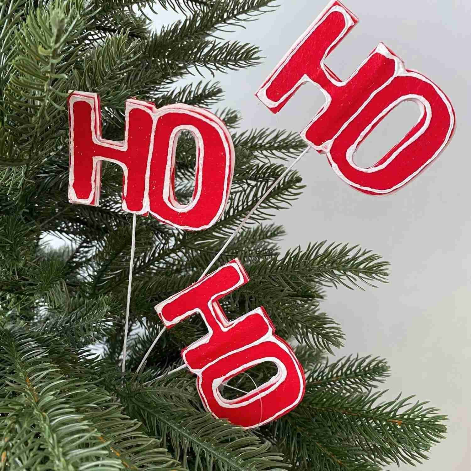 ho ho ho christmas tree picks