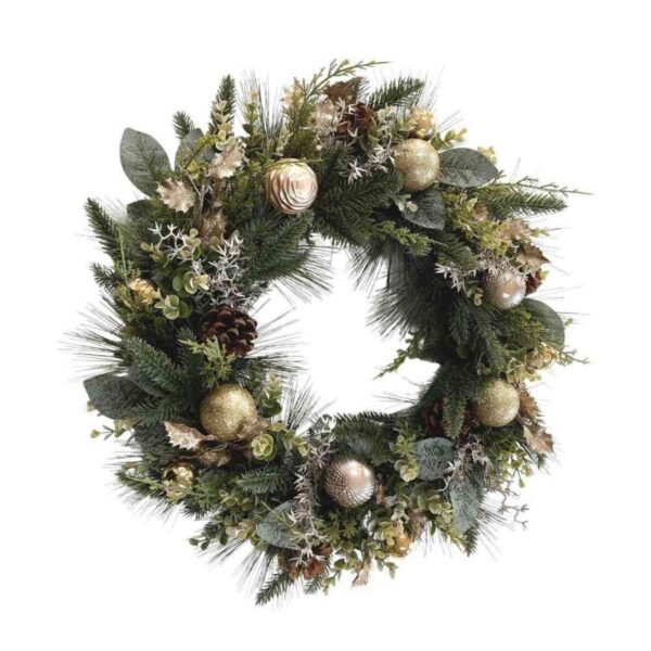 Christmas Wreath with Ball Ornaments