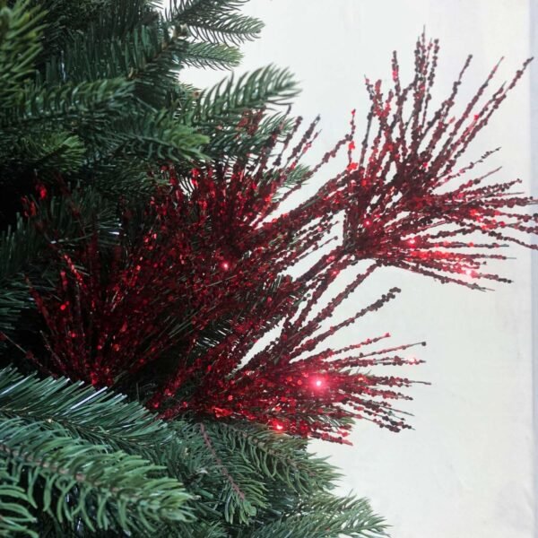 Red Glitter Christmas Tree Picks