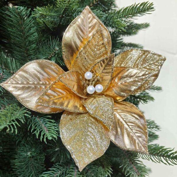 Gold Poinsettias for Christmas Tree
