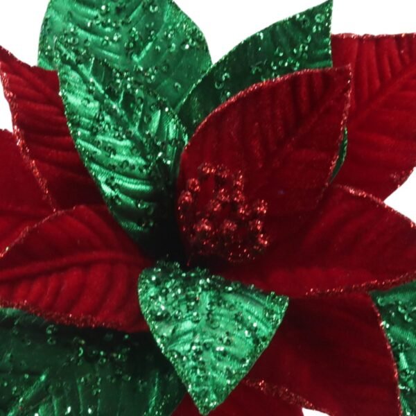 Red And Green Christmas Flowers