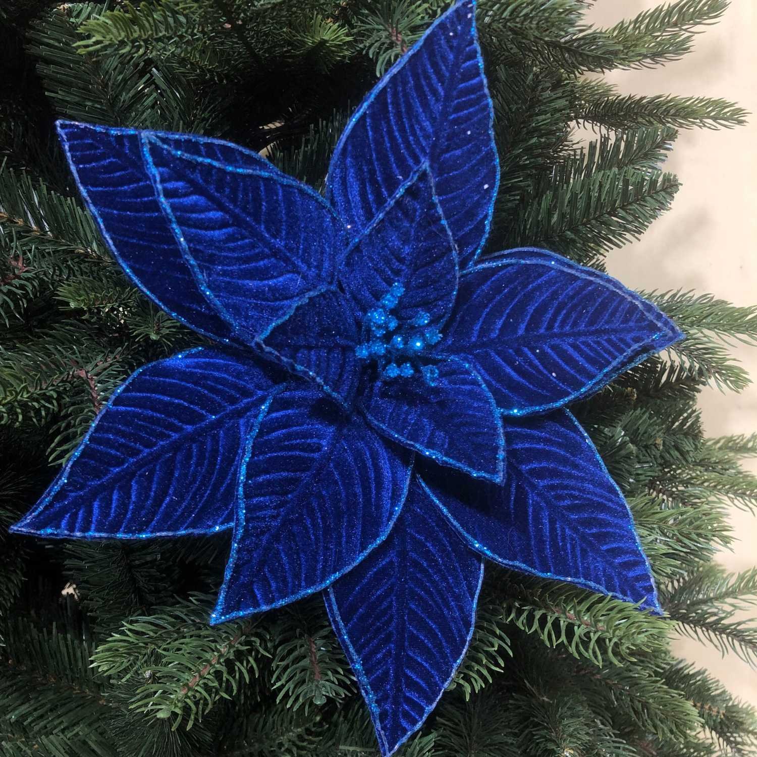 Blue Christmas Flowers