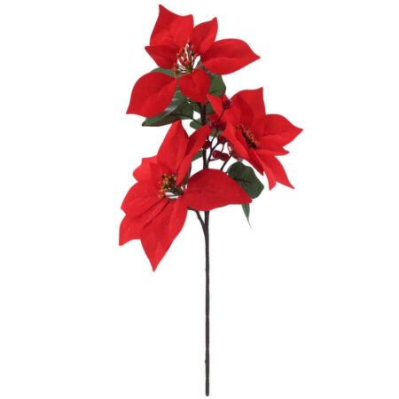 Poinsettia Christmas Picks