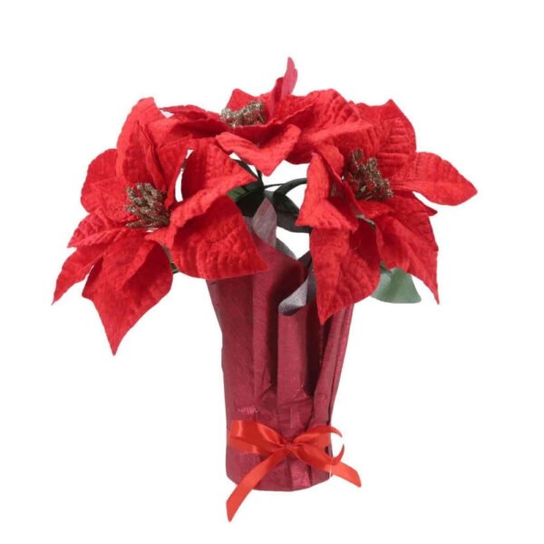 Potted Poinsettia Artificial