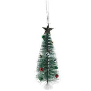 Ornamenti verdi per l'albero di Natale