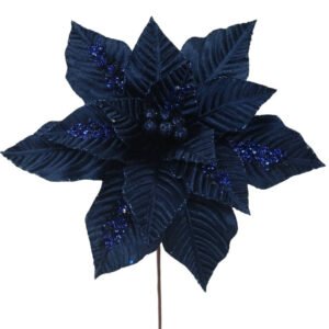 Flores Azul Marinho Para Árvore De Natal