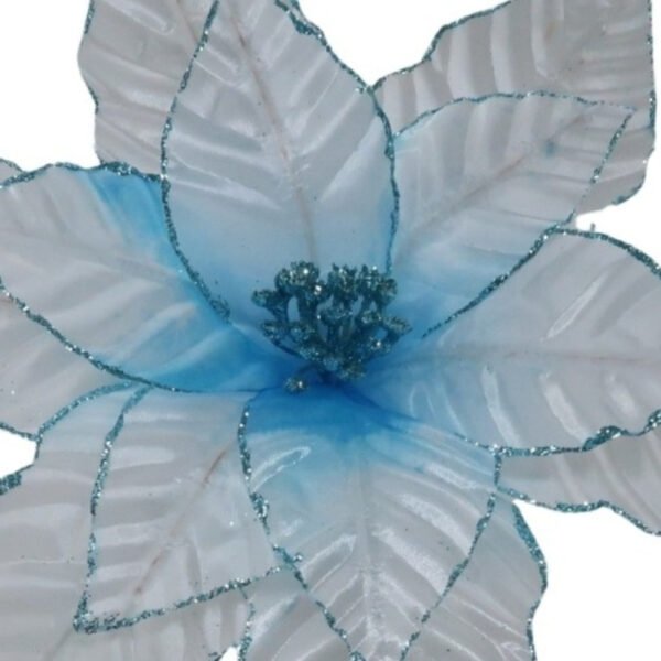 Blue Christmas Tree Flower Decor