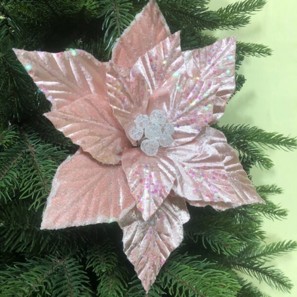 Pink Poinsettia Flowers For Christmas Tree