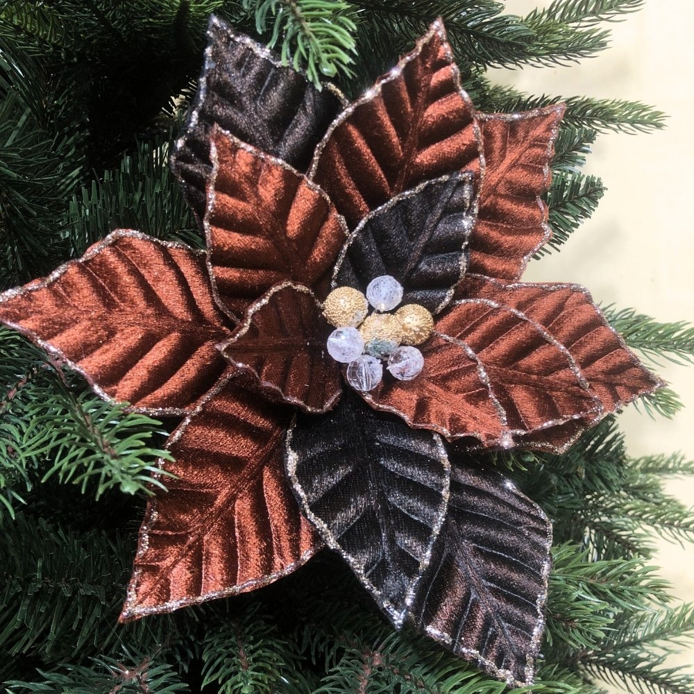 Brown Flowers For Christmas Tree