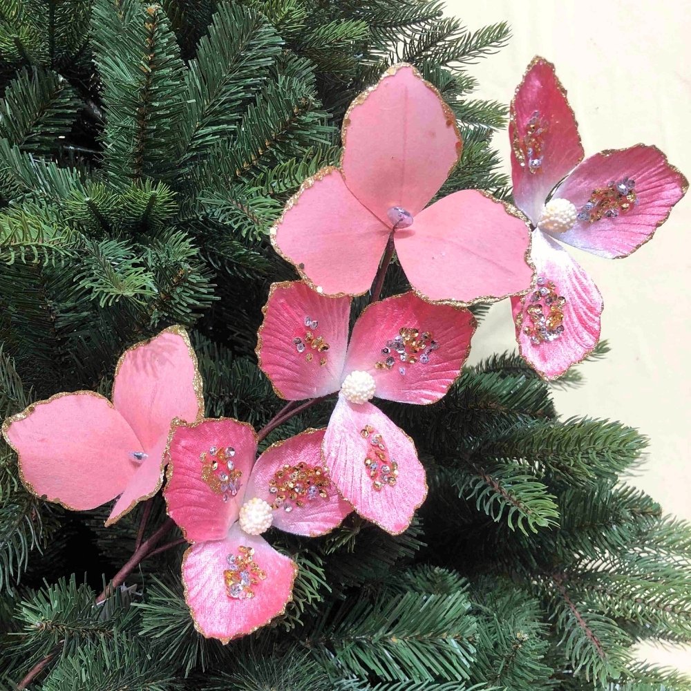 Pink Christmas Tree Picks