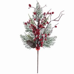 Red Berry Spray For Christmas Tree