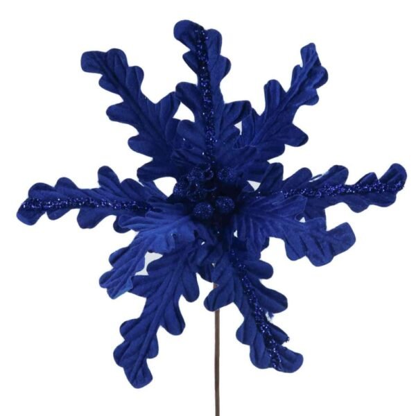 Blue Poinsettia Christmas Tree