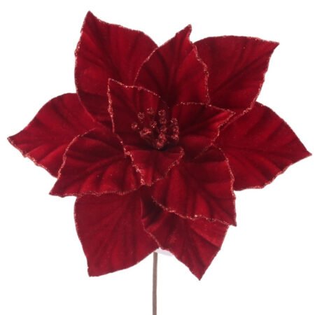 Burgundy Poinsettia For Christmas Tree