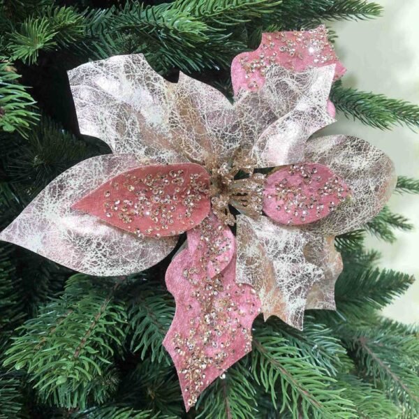 Glitter Poinsettias